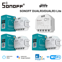 SONOFF DUALR3/DUALR3 Lite Dual Relay Module 2 Gang/ Way Smart Switch Power Metering Timing Work With EWeLink Alexa Alice Google