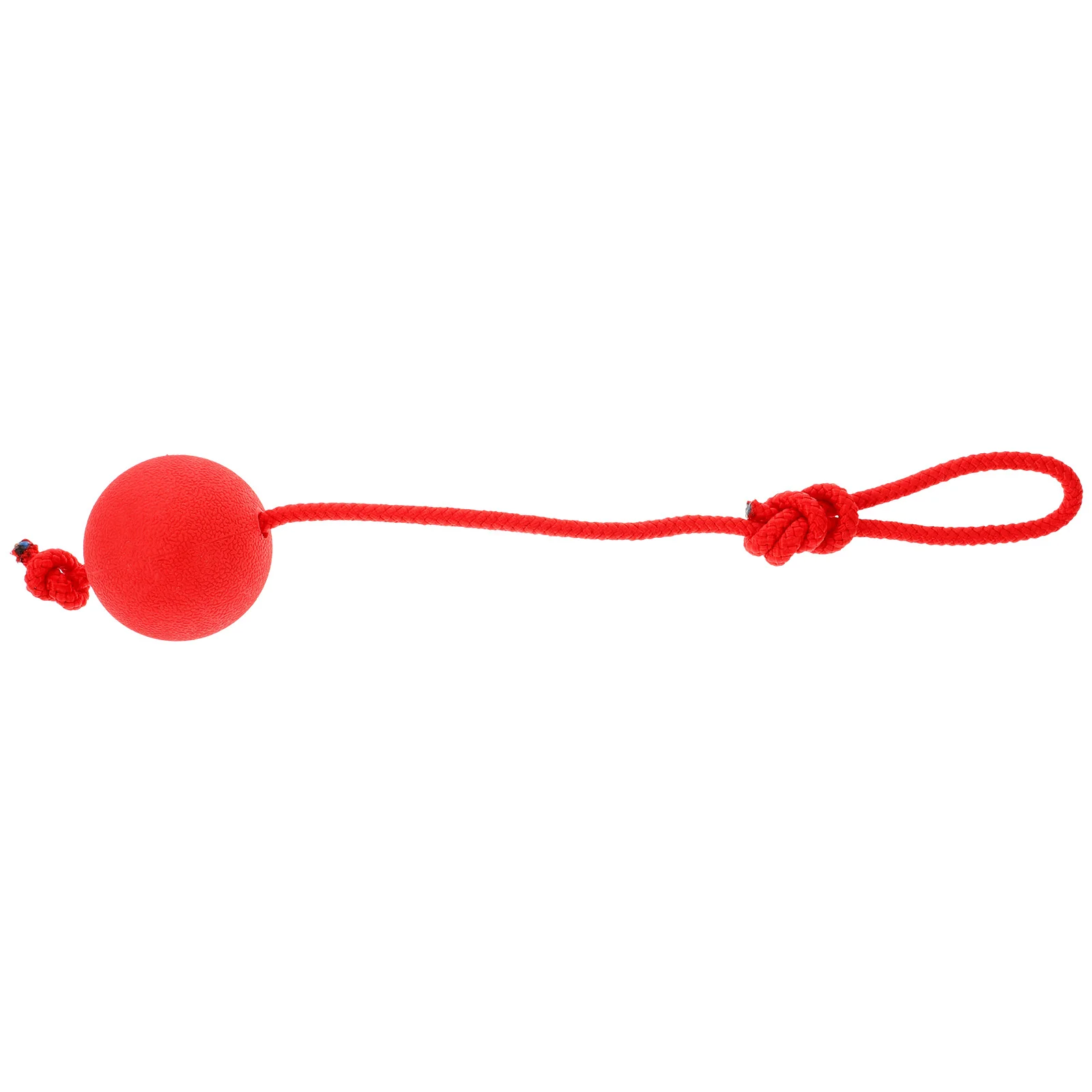 Pet Toy Ball Rope Rubber Solid Elastic Ball Bite-Resistant Pets Supplies Molar Training Tool for Dog Puppy (Red)