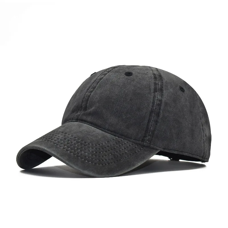 Washed pure cotton solid color light plate baseball cap men's spliced baseball cap