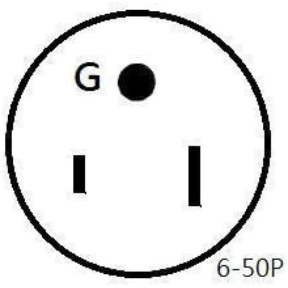 Welder Extension Cord NEMA 6-50 Extension Cord, 6-50P to 6-50R STW 8AWG/3C for 40 Amp 250 Volt (50FT)