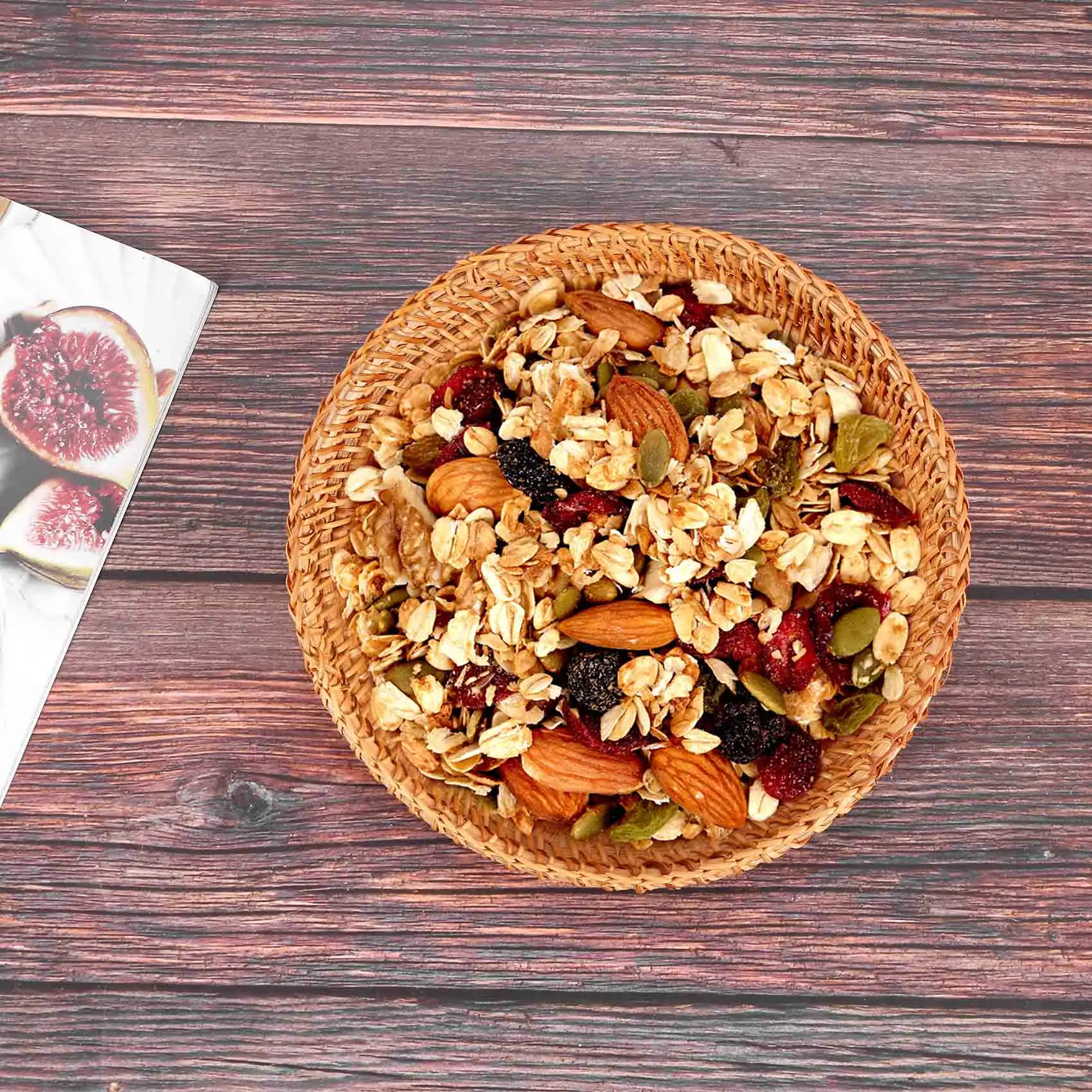 BAAG-Handgemachte Herbst Rattan Weben Runde Lagerung Korb Obstschale Rattan Brot Korb Für Küche Lebensmittel Picknick Brot Diverse Min