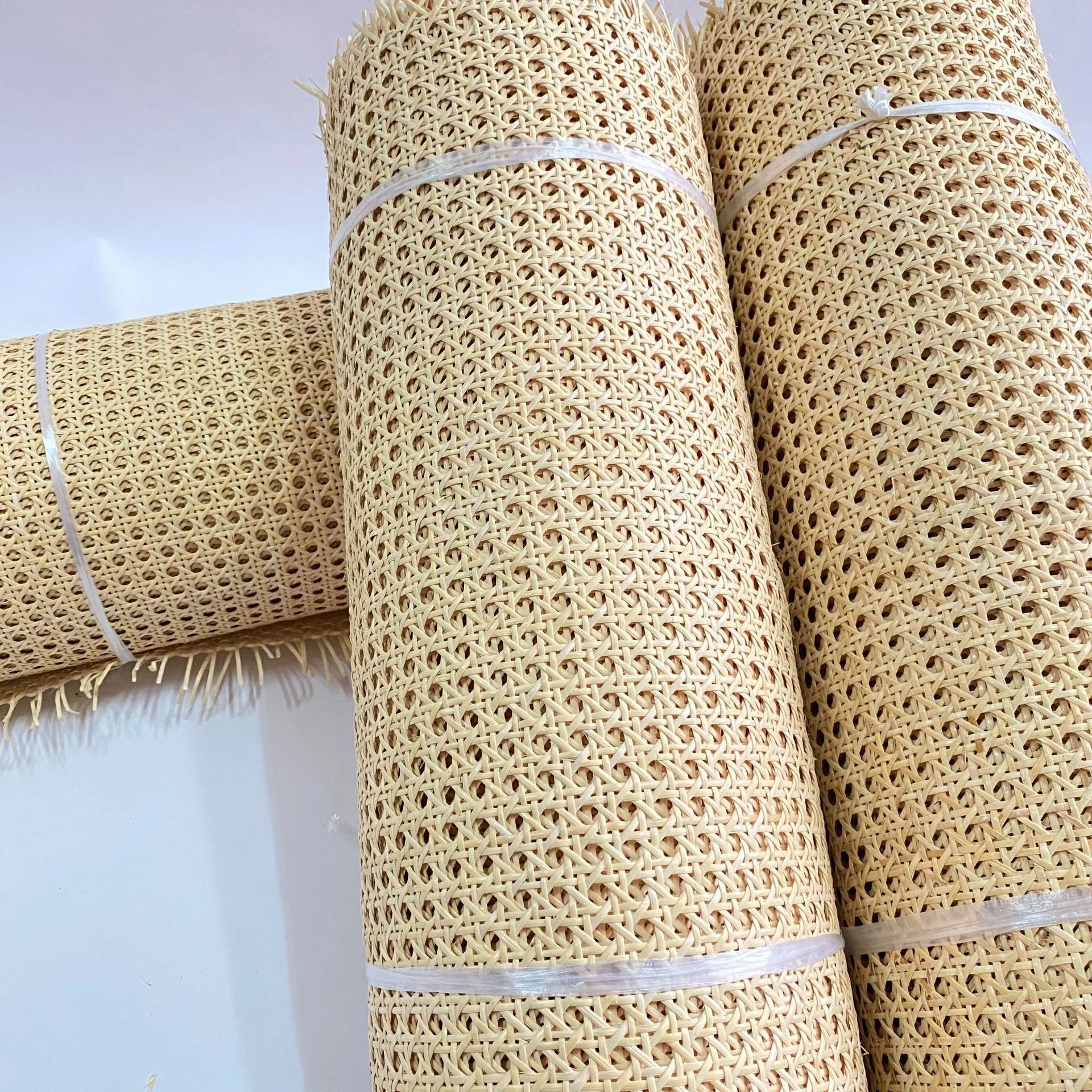 Real Rattan Webbing Roll  Cane for Table Ceiling Background Wall  Chair Decor Furniture Material rattan roll natural