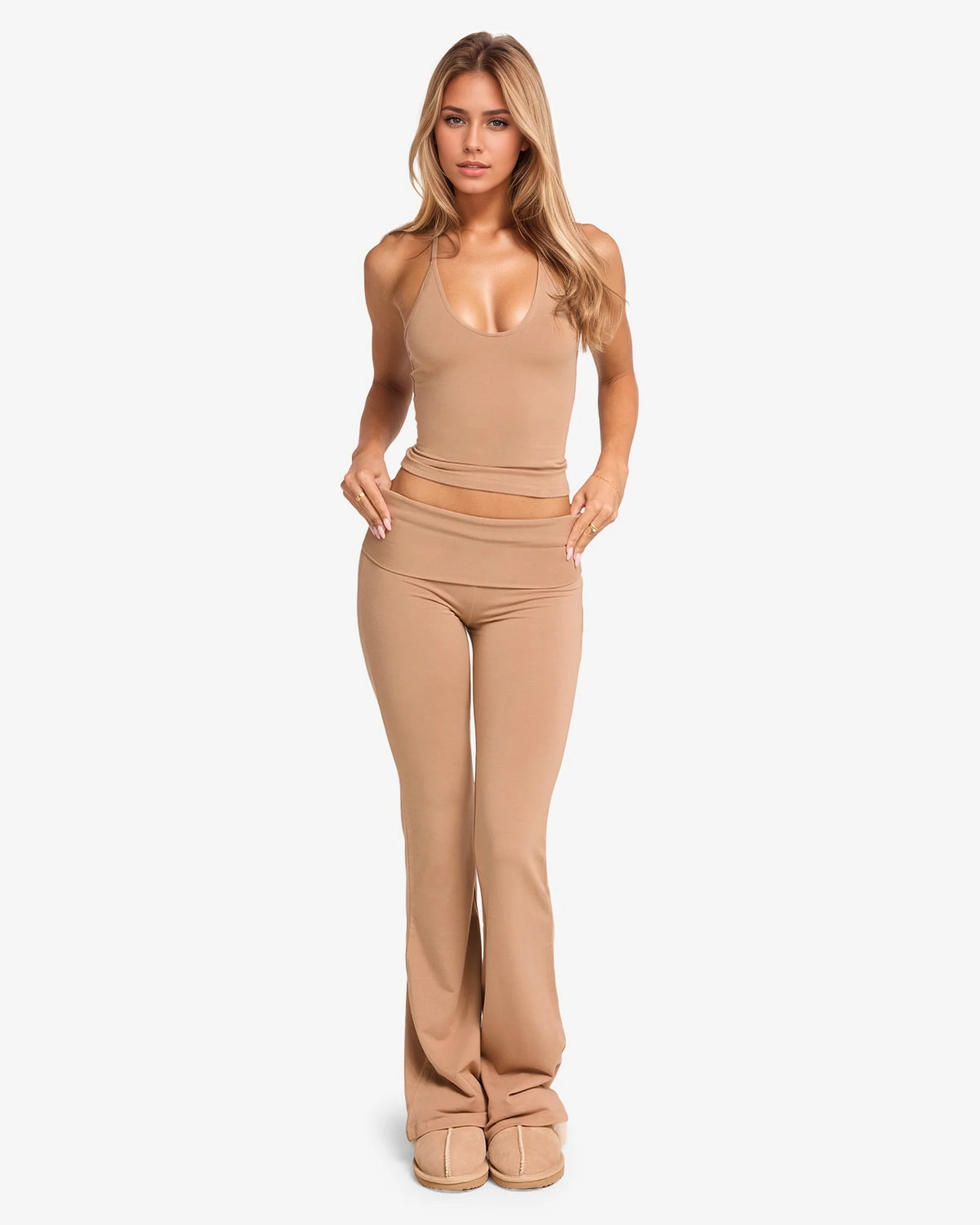 

Mermaid Curve Cross-border Yoga Suit Women's Chest Pad Neck Vest High Waist Naked Quick-drying Sports Fitness Trumpet Trousers