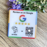 10cm QR Code and NFC Tap  Plate Google Review Plaque Instagram Facebook Tripadvisor Trustpilot Review