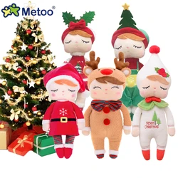 Metoo-男の子と女の子のためのかわいいエルクと雪だるまのぬいぐるみ、クリスマスツリーの装飾、オリジナルのMetoo、アンジェラ人形、柔らかくてクリスマス