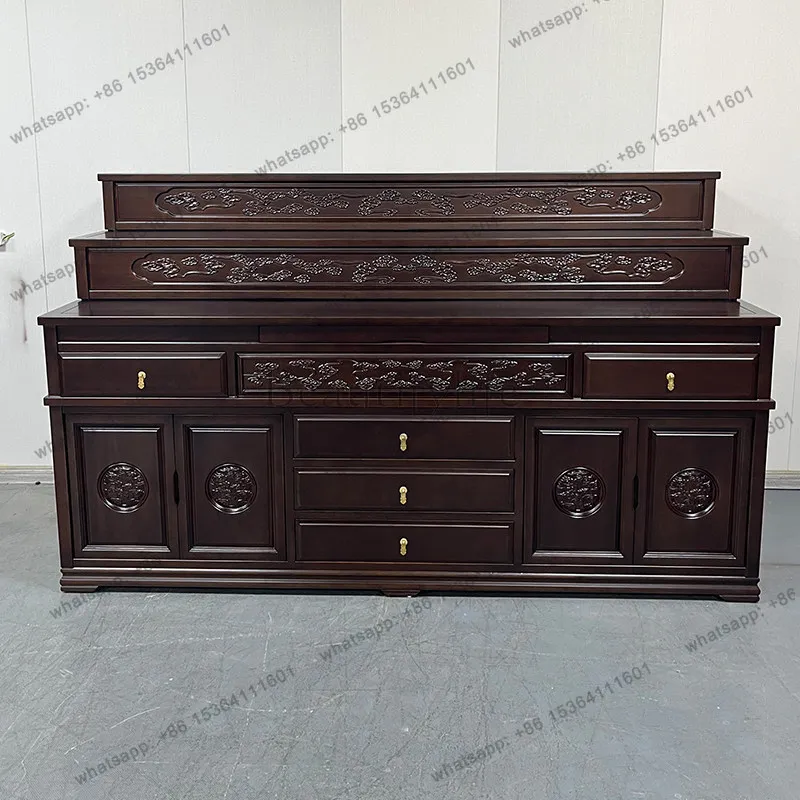 Solid wood Buddhist niche Xiantangkou special table household three-layer Buddhist cabinet incense case
