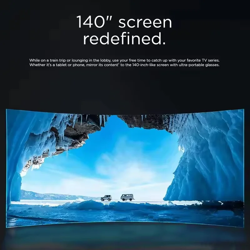نظارات TCL Rayneo NXTWEAR AIR الذكية AR (الإصدار الخارجي) شاشة 3DOF HD Micro-OLED لألعاب PS4 والتلفزيون المحمول للسينما الخاصة