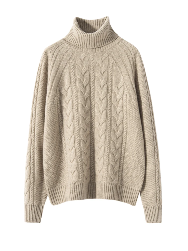 

ADDONEE Luxury Women Autumn Winter 100% Cashmere Knitwear Basic Casual Cashmere Sweater Soft Warm Simple Turtleneck Pullover
