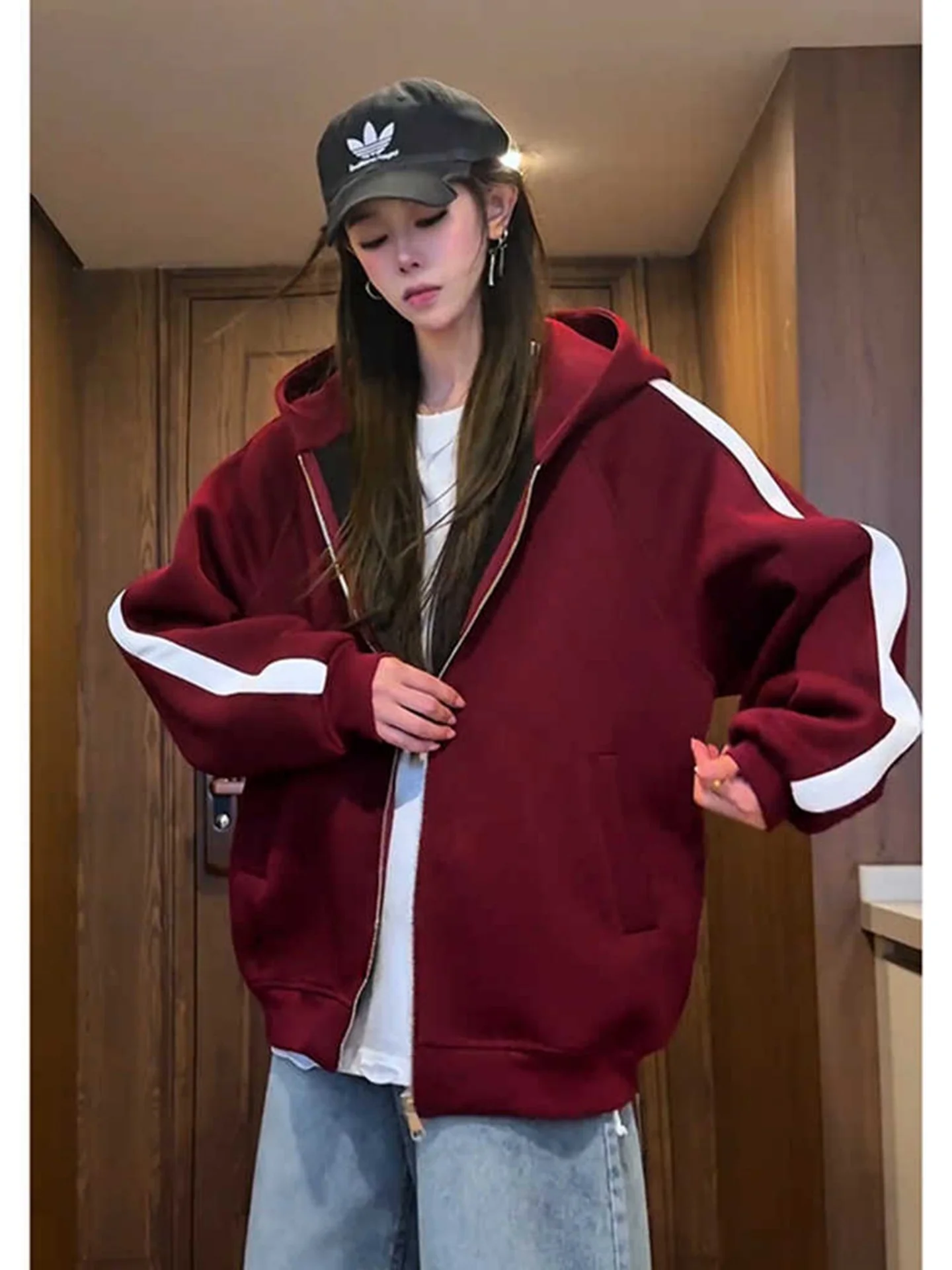 

Утепленная флисовая толстовка с капюшоном для мужчин и женщин, зимняя верхняя одежда, модные спортивные топы для пар на молнии