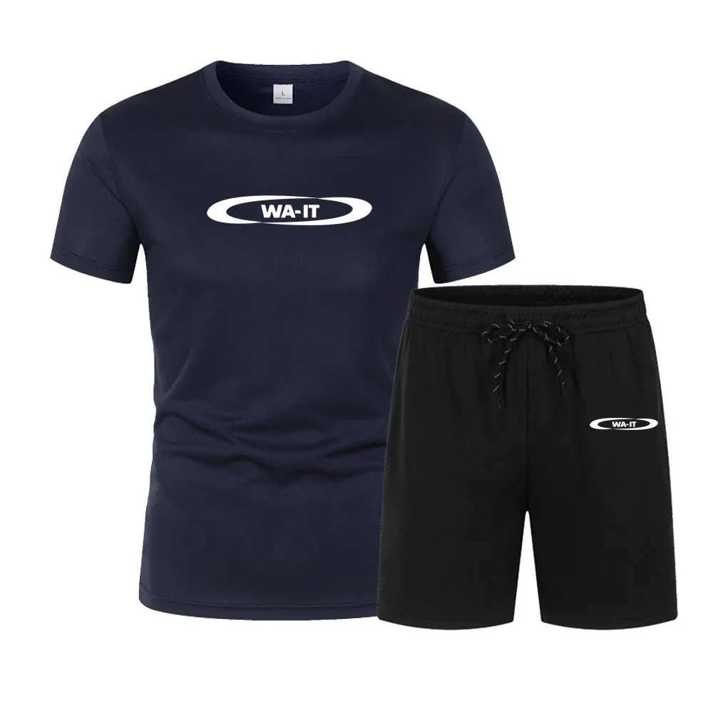 

Summer 2025 Men Tops 100% Fashion Short Sleeve Sweatpants Streetwear 2 Piece Sets Men Clothing