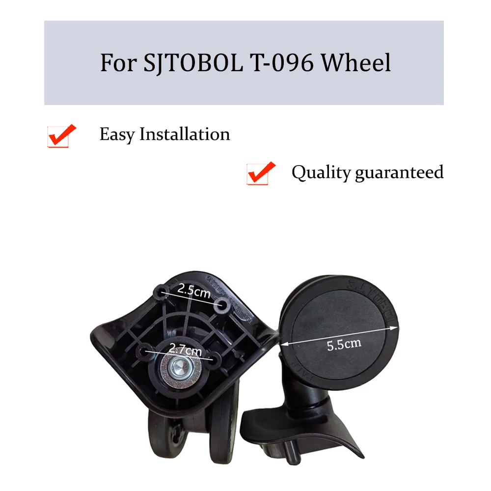 

For SJTOBOL T-096 Universal Wheel Replacement Trolley Case Luggage Pulley Silent Smooth Shock Absorbing Durable Caster Wheels