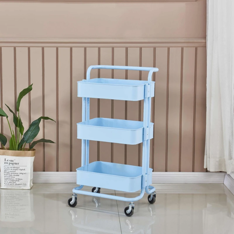 Nail Cosmetic Salon Trolley Tool Beauty Makeup Barber Salon Trolley Storage Stainless Carrinho Auxiliar Salon Furniture RR50ST