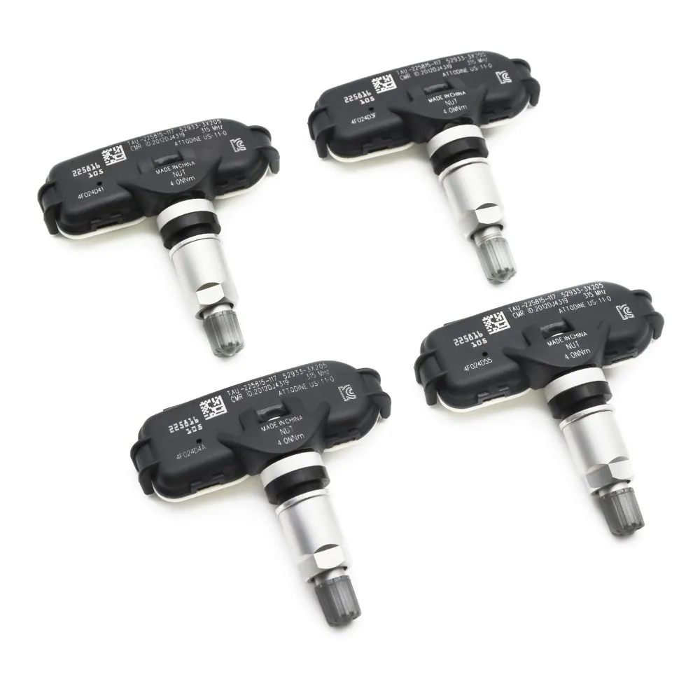 

4 шт. 52933-A7000 датчик TPMS датчик контроля давления в шинах 315 МГц для HYUNDAI ELANTRA KIA FORTE5 KIA FORTE