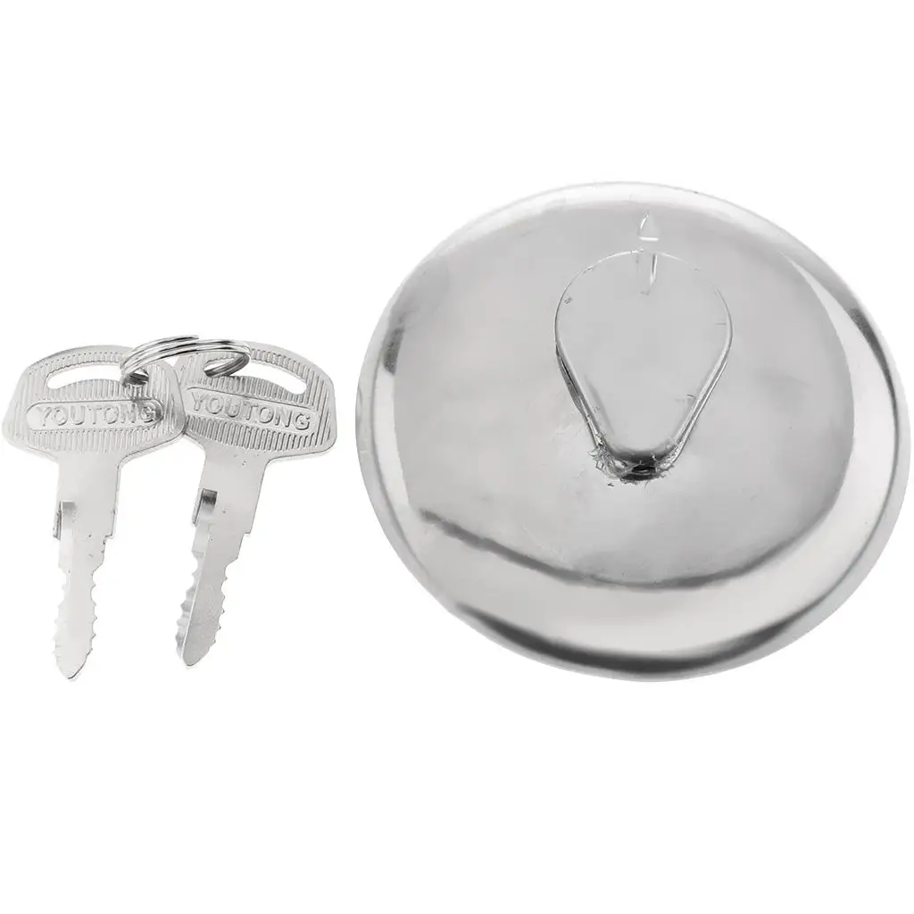 

Gas Oil Tank Cap Lock Cover Protector for Suzuki GN125 Scooter, Silver