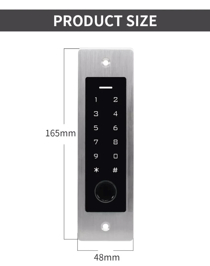 125KHz EM Card Embedded Fingerprint Touch Keypad Card & Fingerprint Access Control