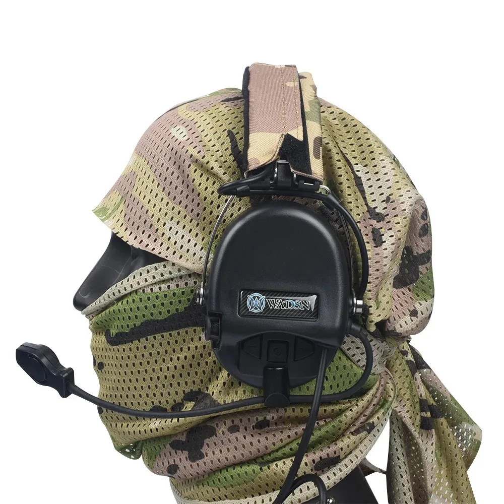 MSA Tactical Headset Sordin Headphones Airsoft Hunting Shooting Communication Headset NO Noise Reduction 7.0 Plug WADSN