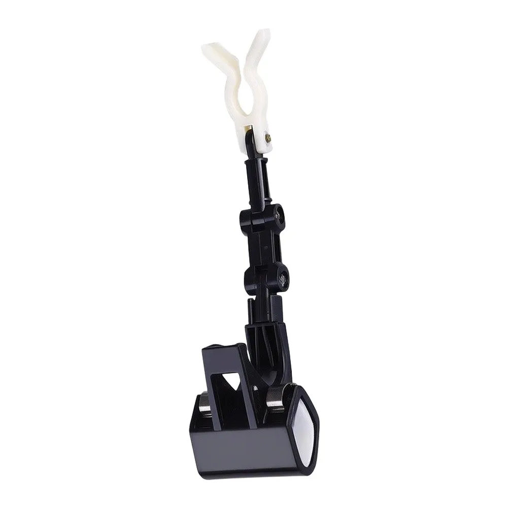Glow in Dark Fishing Rod Holder for Bridge For Raft Boat Rail Edge Carbon Fiber 360 Degree Rotating Clamp 43g Light Weight