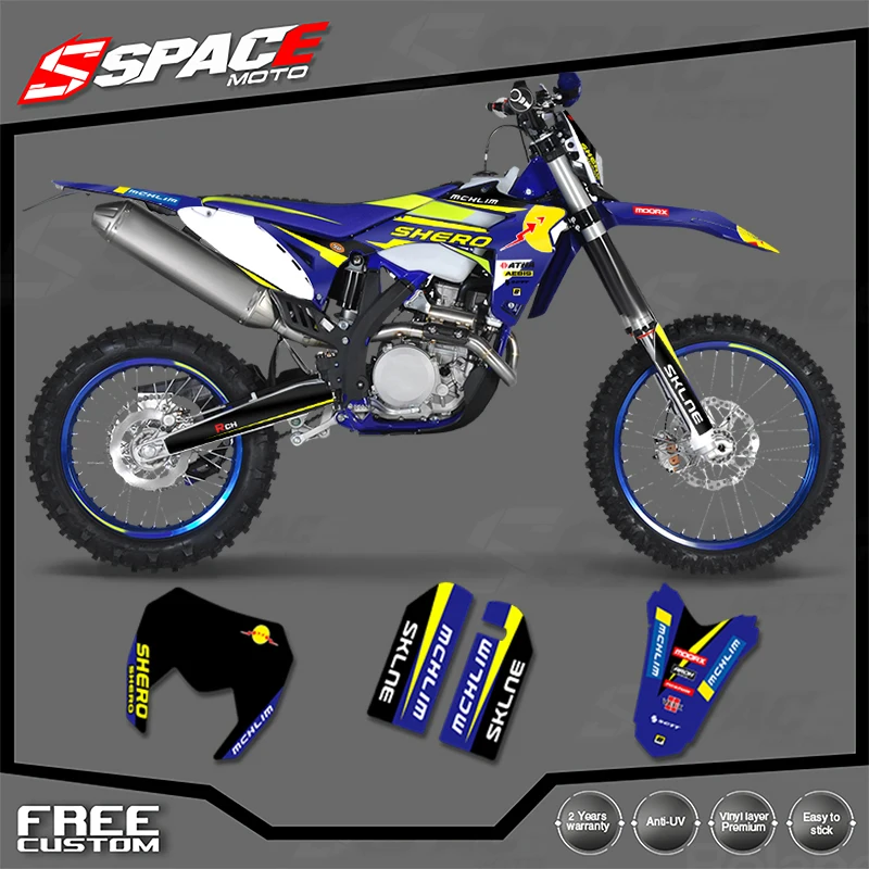 

Наклейки и графика SPACE для мотоциклов SHERCO 2012-2016 SE250 300, комплекты наклеек 008