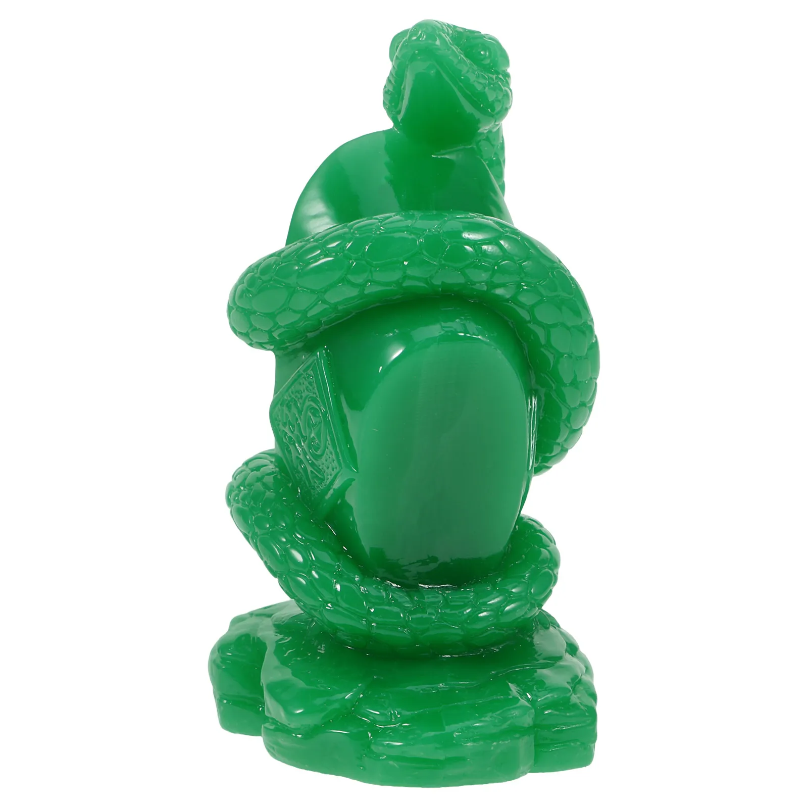 

Glass Zodiac Snake Decor Statue Ornament Adornment Indoor Desktop Decoration Model Chic Green Large Size Safe Practical