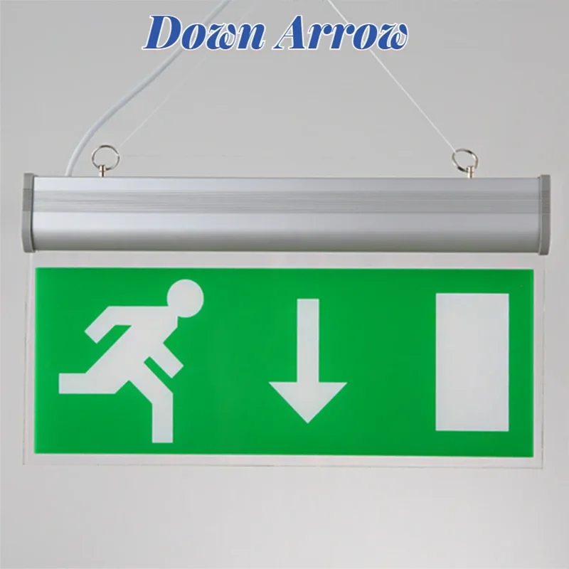 

Emergency Exit Lighting Firefighting Garage Acrylic LED Sign Safety Evacuation Indicator Light 85-265Vac People Arrow SIgn