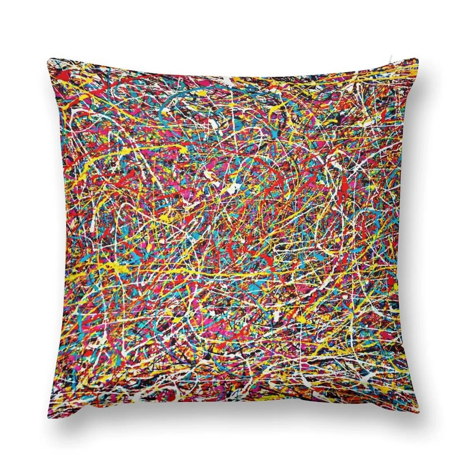 Original Abstract Jackson Pollock Painting Style Throw Pillow ornamental pillows pillow