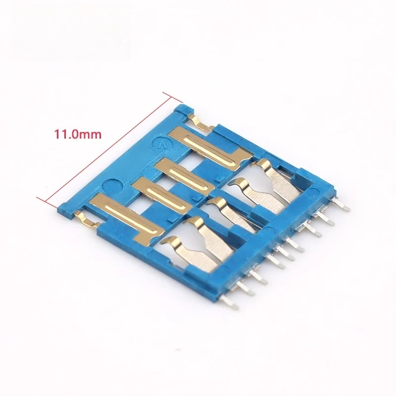 USB2.0/3.0 التصحيح ذكر موصل الأسود والأزرق الغراء USB نوع A ذكر النحاس نهاية مطلية بالذهب حماية البيئة