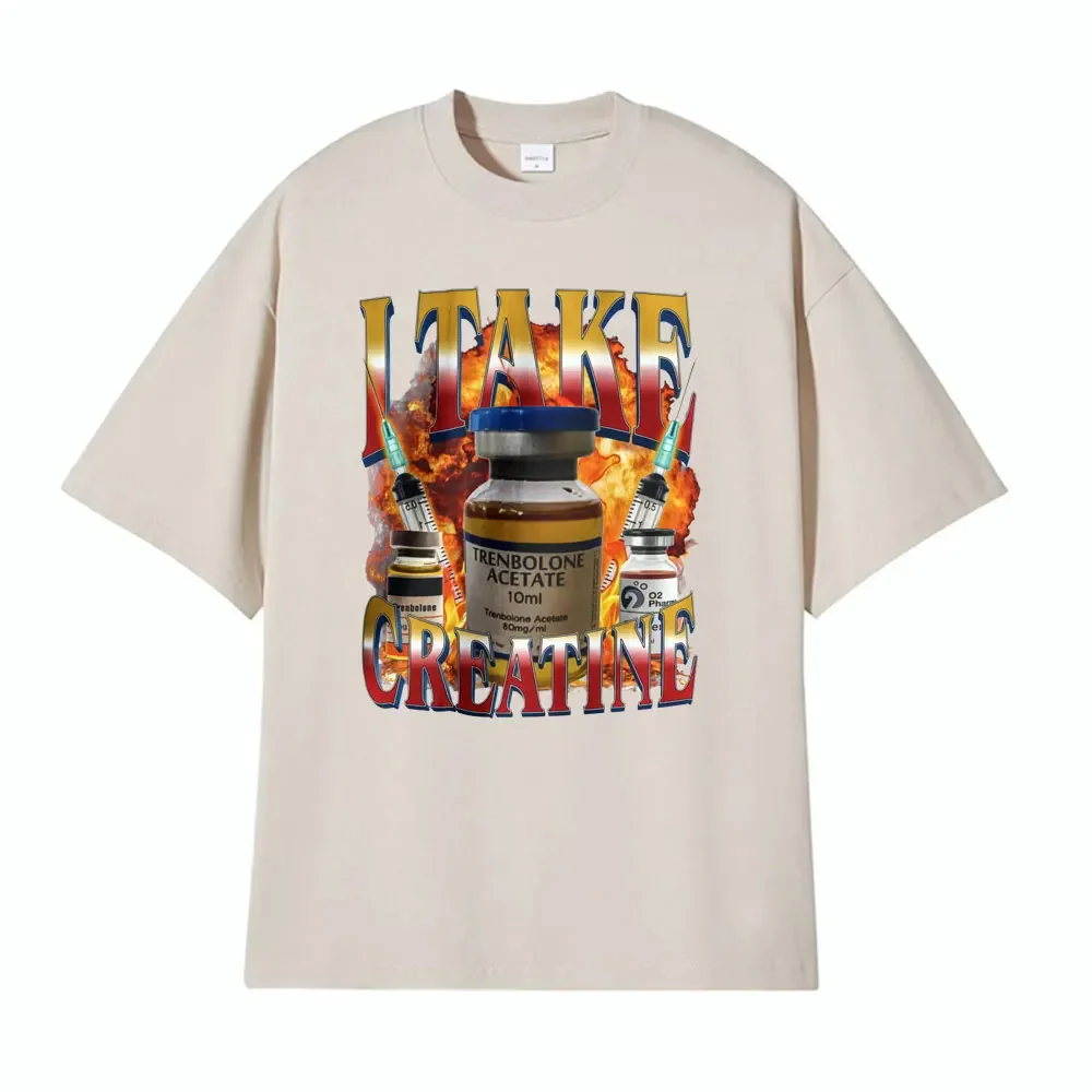 Engraçado eu pego criatina ginásio t camisa steroid fora do bolso meme t camisas femininas manga curta hip hop camisetas casuais