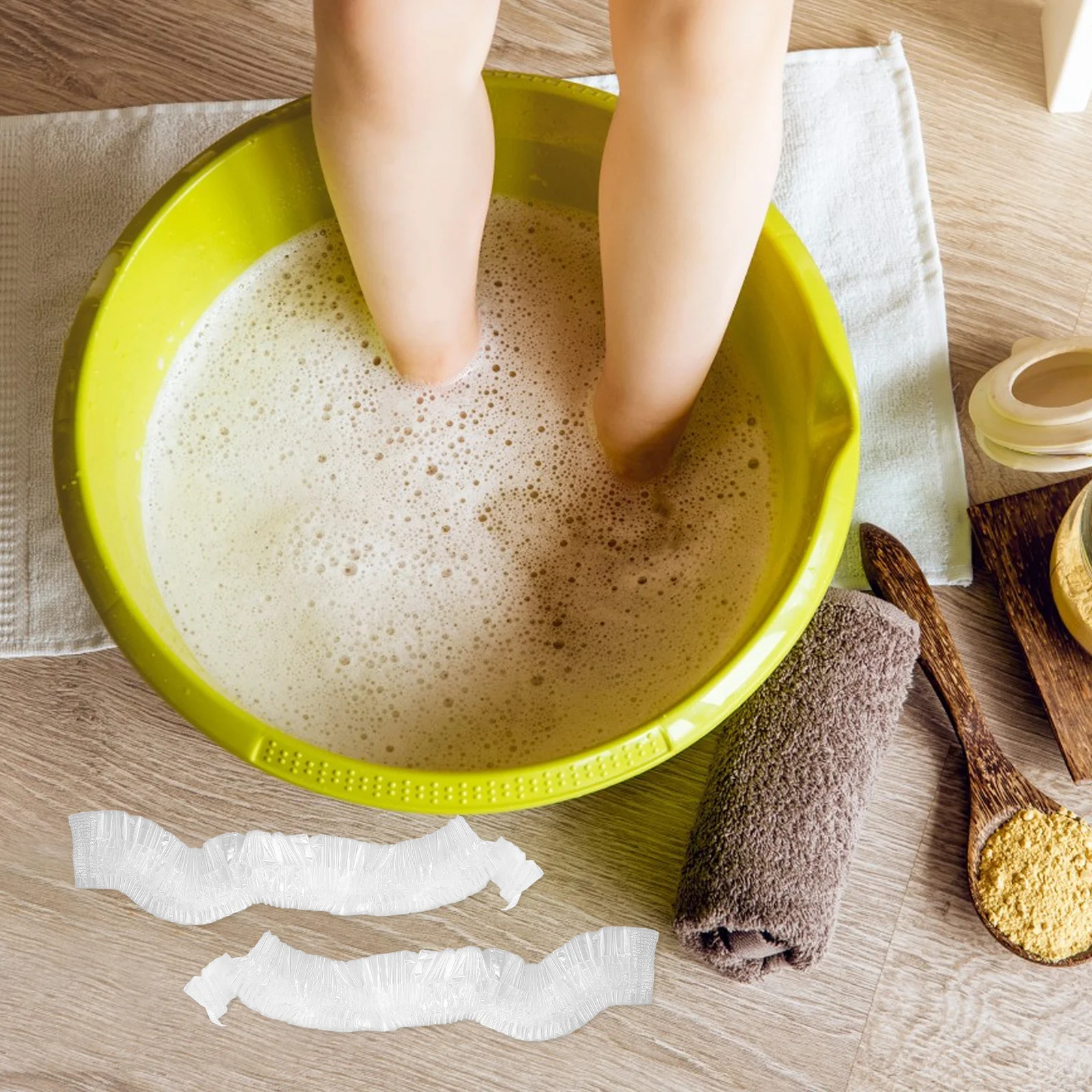 50 قطعة أكياس نقع سميكة المتاح بطانات حمام القدم للمنزل فندق صالون المحمولة القدم تمرغ غطاء حوض باديكير السلطانية بطانة حوض #1