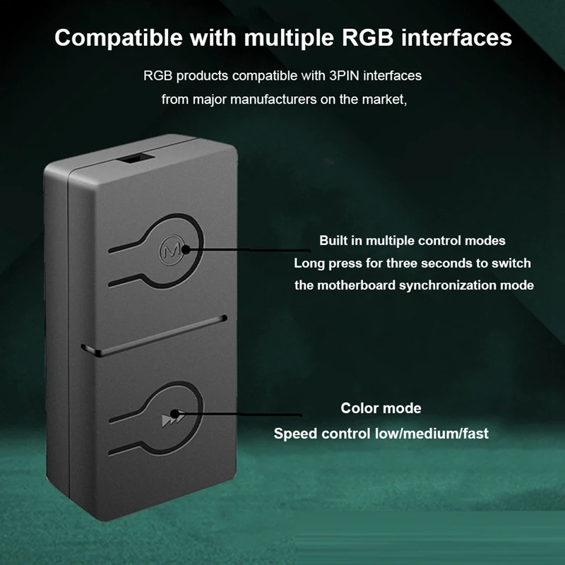 T35C 5 فولت/3Pin ADD-RGB إلى 12 فولت/4PIN محول مع 3-Way الفاصل 5 فولت ARGB إلى 12 فولت RGB محول مزامنة مع اللوحة الأم