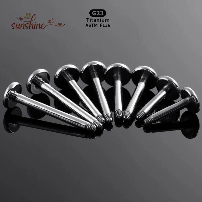 10 Stück/50 Stück G23 Titan Piercing Labret Bar Labret Ring Ohrstecker Ersatz Piercing Post Körperschmuck – Detail 7