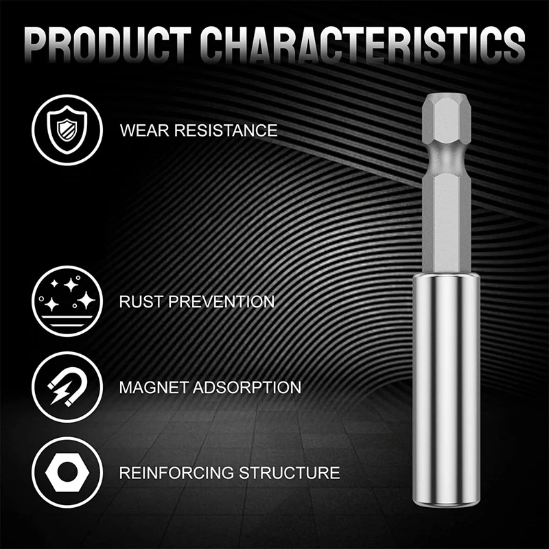 Foret à douille d'extension magnétique, tige hexagonale 1/4 amaran, dégagement rapide, adaptateur d'extension, pièces de rechange, 20 pièces