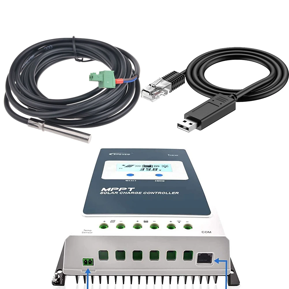 Adaptador Sensor de Temperatura Remoto, USB ao conversor RS485, Suprimentos Elétricos, Epever Controlador Solar, 1 Pc