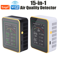 Tuya WiFi 15-in-1 Smart Air Quality Detector PM0.3 PM1.0 PM2.5 PM10 CO CO2 HCHO TVOC AQI Temperature Humidity Tester Air Monitor