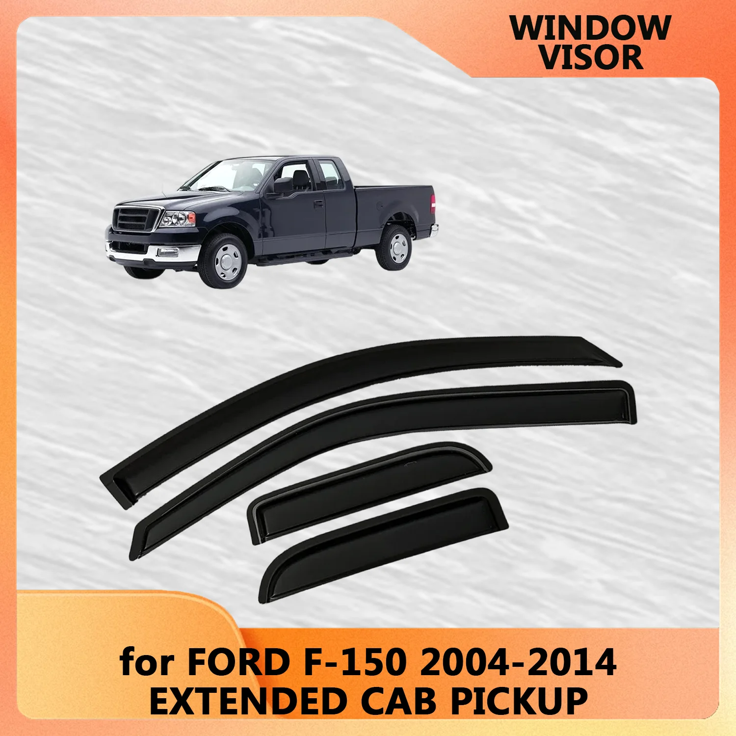 

Для FORD F-150 EXTENDED CAB PICKUP 2004 2005 2006 2007 2008 2009 2010 2011 2012 2013 2014 ветрозащитный дефлектор от дождя