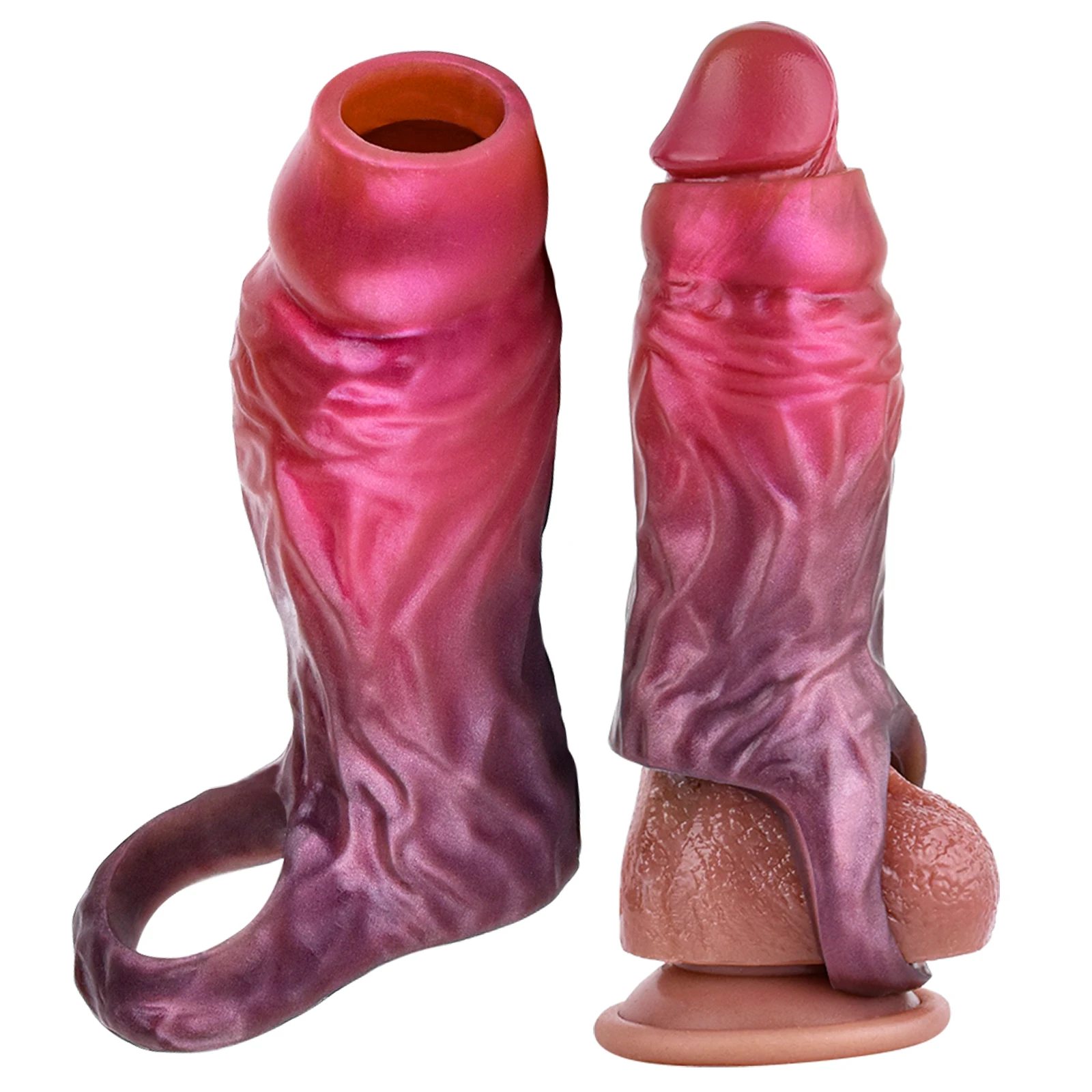 

Penis Rings Sleeve Ultra-Soft Penis Enlarger for Couples Cock Enlarger Wearable Enlargement Soft Silicone Monster N-RP5171