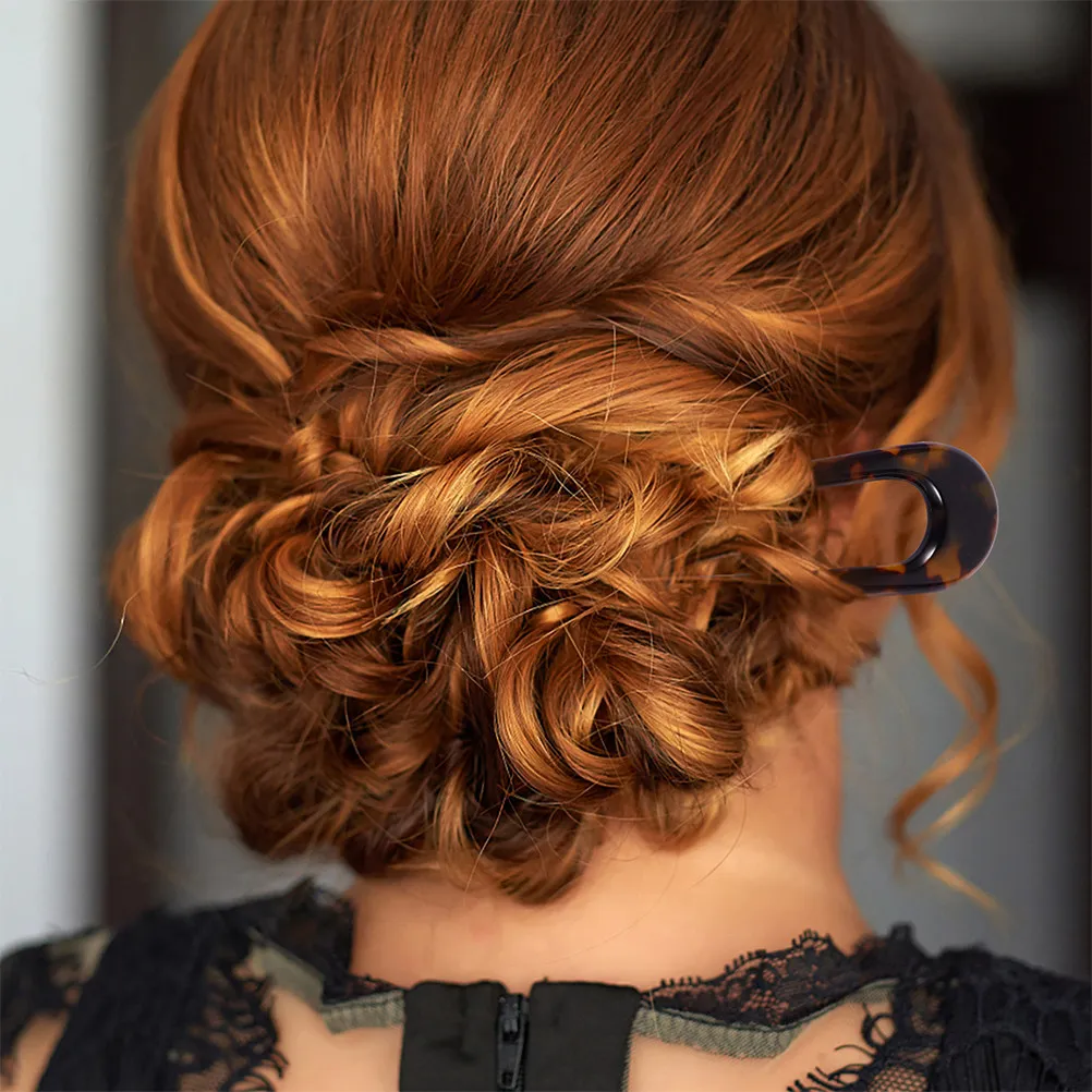 

8Pcs Chinese Han Style Hair Stick Elegant U Shape Hairpin for Bun French Twist Low Bun Side Sweep Updo Chignon Pin Hair Fork