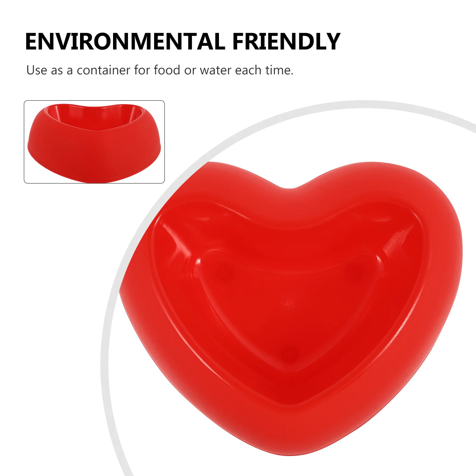 

2pcs Heart Shaped Pet Food Bowls For Cats Dogs Durable Plastic Feeding Container, Anti-Choke Slow Feeder Bowl, Pet Water Snack