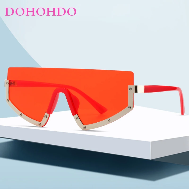 

Fashion Cyber Punk One-Piece Oversized Polygonal Sunglass Women Men Luxury Designer Eyewear Photography Travel Shades UV400 Очки