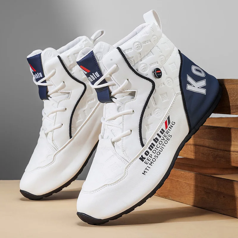 High-Top Casual Sneakers with Trendy Embossed Design, Soft and Shock-Absorbing, Versatile for Daily Commuting, Unisex Fashion Height-Increasing Sports Shoes 9 view 2
