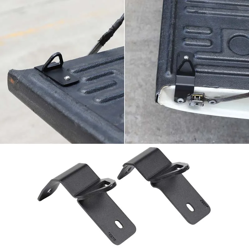 2Pcs Carbon Steel Black For Volkswagen Amarok 2011-2015 Car Tailgate Expansion Anchor Point Fixed Rope Bracket Car Accessories