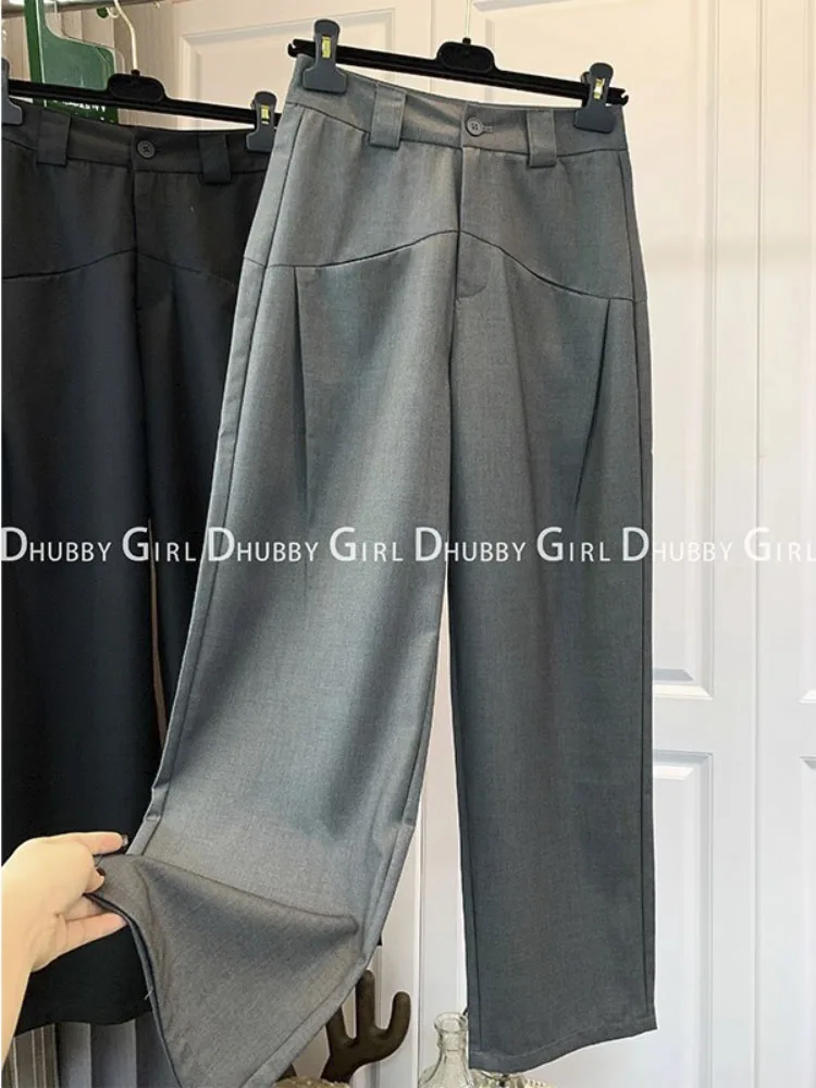 Women\'s Commuter Wide-leg Trousers High-Waisted Loose Pants High Waist Summer Commuter Ladies Aesthetic Mom Pants Trousers