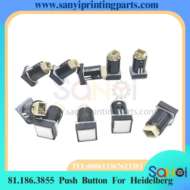 1 PCS Heidelberg พิมพ์ Push ปุ่ม 81.186.3855 1tra 1.15114.106/1002 สําหรับชิ้นส่วนเครื่องจักร