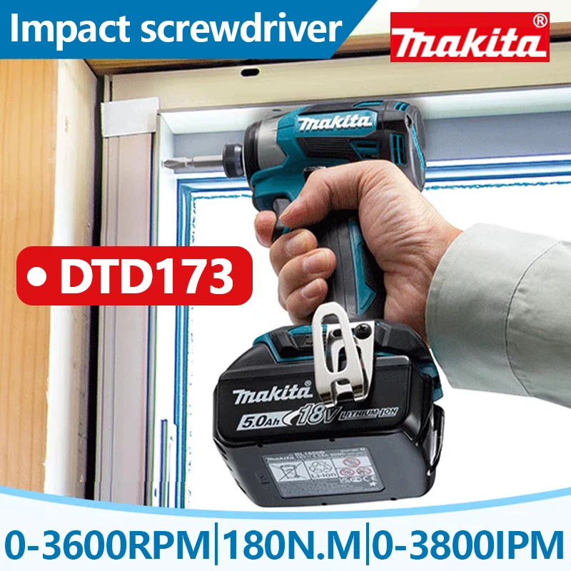 Makita DTD173 1800rpm Cordless Impact Driver 180Nm Brushless Motor Electric Drill Wood/Bolt/T-Mode For Makita 18V Battery