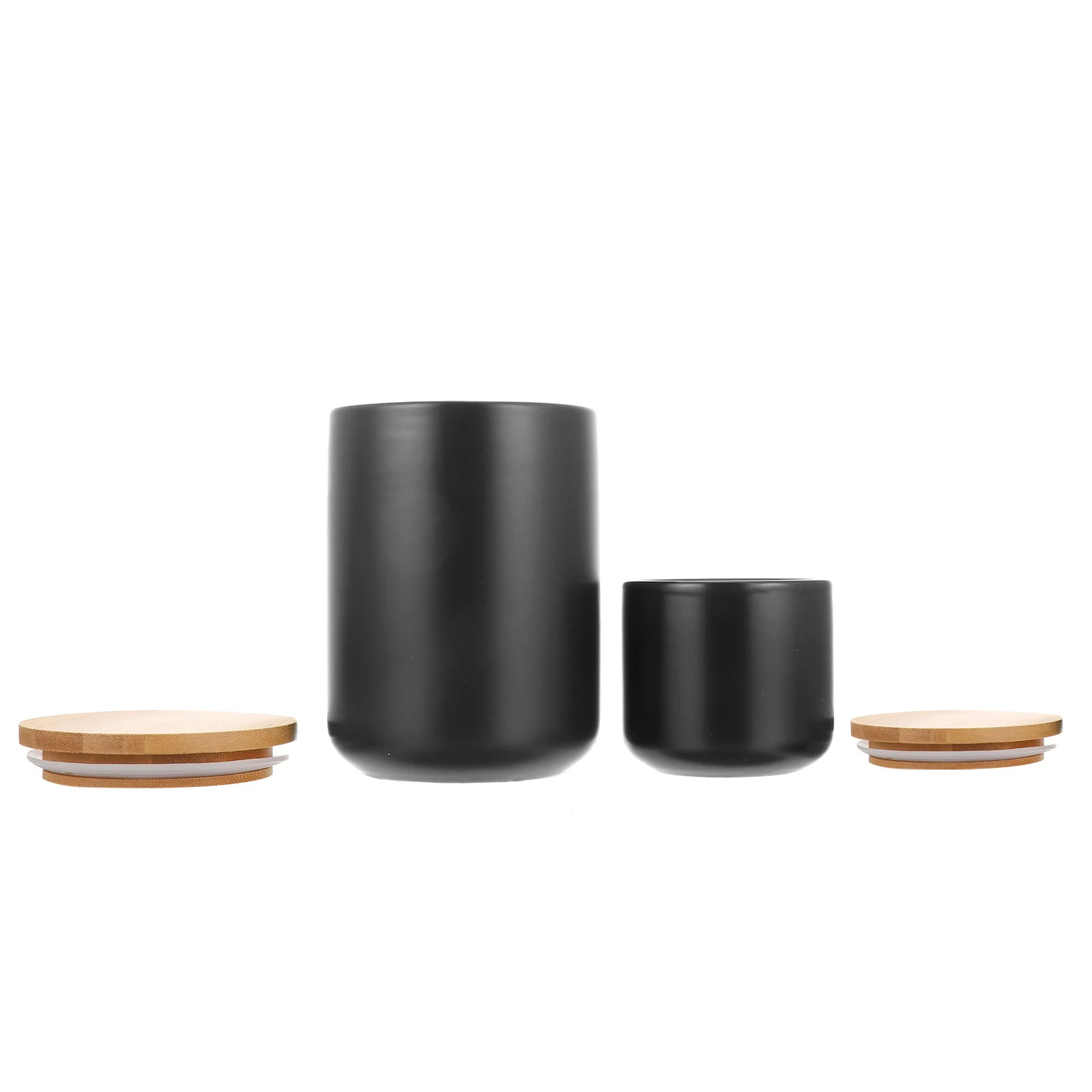 

2Pcs Ceramic Food Storage Can with Lid Sealed Jars for Tea Coffee Kitchen Supplies Decorative Containers