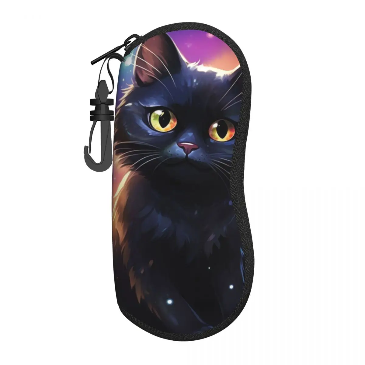 

Black Cat Glasses Case Men Women galaxy space Sunglasses Case Trend Original Eyewear Box Pocket Eyeglass Cases Cover