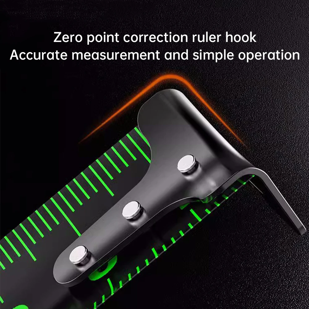 Fluorescent Tape Measure Thickened Metre Ruler Self-Locking Steel Tape Measure Length Measuring Tool Ruler