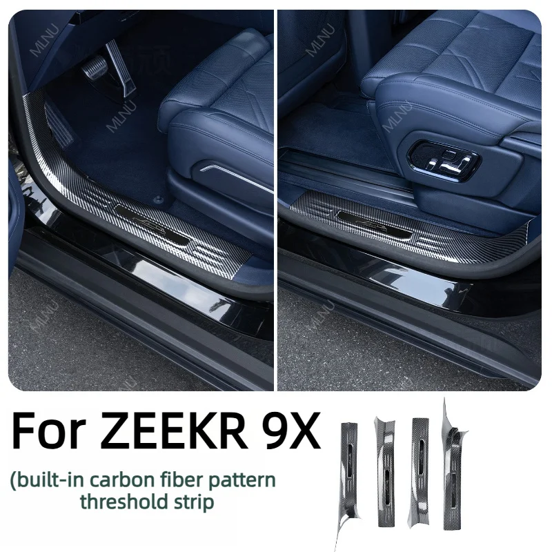 Door Sill Protector For ZEEKR 9X 2025-2026 Accessories ABS Scratch-Proof Step-Resistant Waterproof Stain-Resistant UV-Resistant