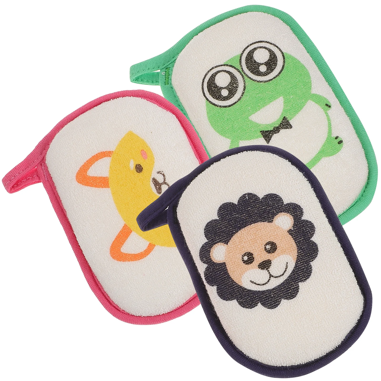 3 قطعة إسفنجة حمام الرضع الكرتون نمط استحمام الطفل الغسيل الوليد الاستحمام الإسفنج الاطفال تنظيف عميق الجسم الغسيل