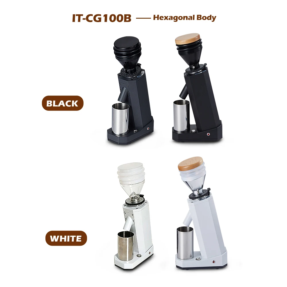 ITOP Electric Coffee Grinder Titanium Burr Metal Bean Hopper Exquisite Small Espresso Coffee Grinder Machin Espresso 110-220V