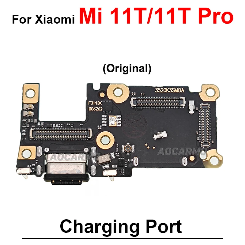 Base de carga USB para Xiaomi 11T Mi 11T Pro, puerto de conexión, placa principal, Cable flexible, piezas de repuesto de reparación, 1 unidad